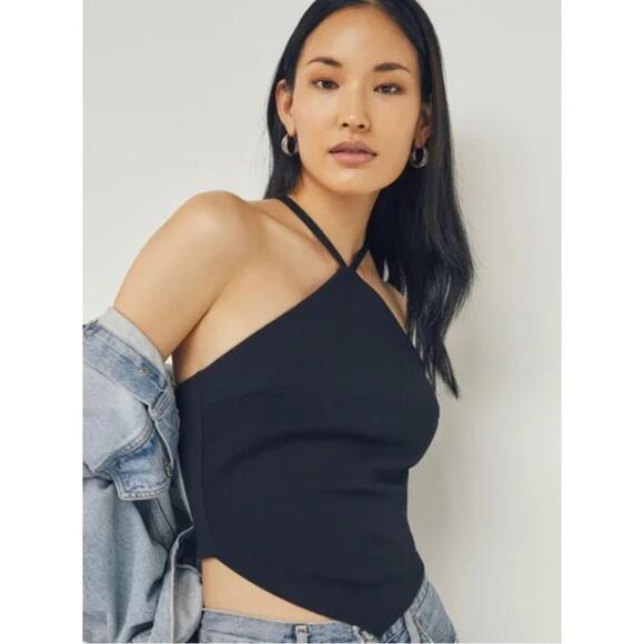 Anthropologie Tops - Eri + Ali Black Swingy Halter Top Anthropologie Size Small